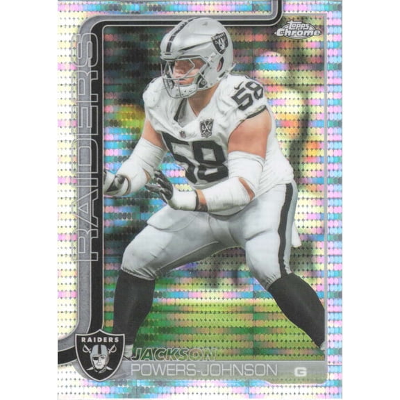 2025 TOPPS CHROME PRISM REFRACTOR #177 JACKSON POWERS-JOHNSON LAS VEGAS RAIDERS