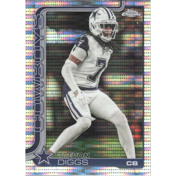 2025 TOPPS CHROME PRISM REFRACTOR #83 TREVON DIGGS DALLAS COWBOYS