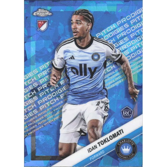 2025 TOPPS CHROME SAPPHIRE MLS #199 IDAN TOKLOMATI PITCH PRODIGY RC CHARLOTTE FC