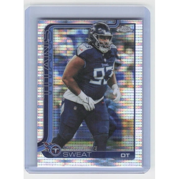 2025 Topps Chrome T'Vondre Sweat #292 Pulsar Refractor SP Titans Football Card