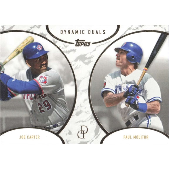 2025 TOPPS DYNAMIC DUALS #29 JOE CARTER/PAUL MOLITOR TORONTO BLUE JAYS