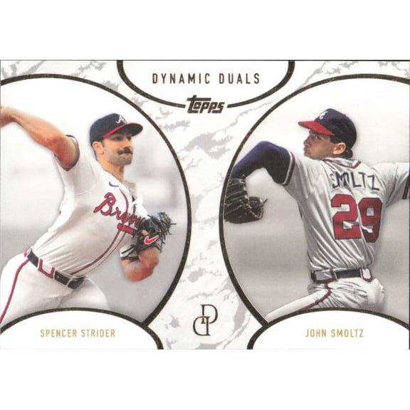 2025 TOPPS DYNAMIC DUALS #7 SPENCER STRIDER/JOHN SMOLTZ ATLANTA BRAVES