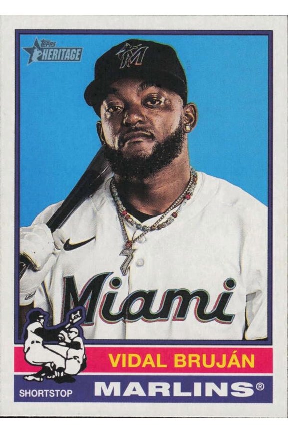 2025 TOPPS HERITAGE #82 VIDAL BRUJAN MIAMI MARLINS