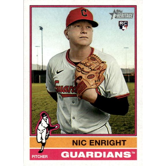 2025 TOPPS HERITAGE HIGH NUMBERS #562 NIC ENRIGHT RC CLEVELAND GUARDIANS