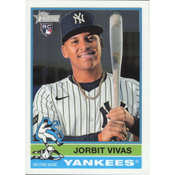 2025 TOPPS HERITAGE HIGH NUMBERS CHROME #678 JORBIT VIVAS RC NEW YORK YANKEES