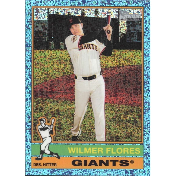 2025 TOPPS HERITAGE HIGH NUMBERS CHROME LIGHT BLUE SPARKLE REFRACTOR #518 WILMER FLORES SAN FRANCISCO GIANTS