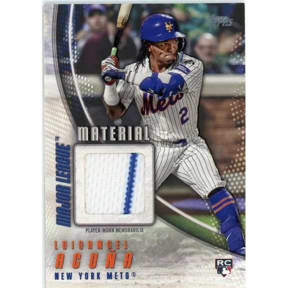 2025 TOPPS MAJOR LEAGUE MATERIAL #MLM2-LAC LUISANGEL ACUNA RC RELIC NEW YORK METS