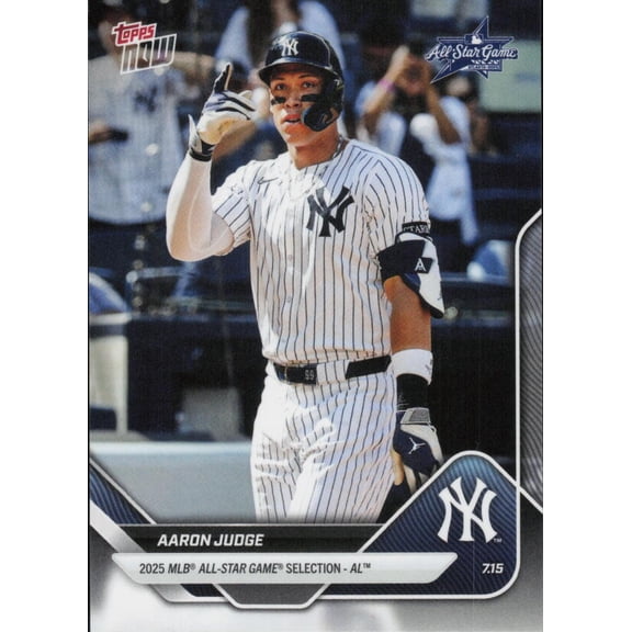 2025 TOPPS NOW 2025 ALL STAR GAME #ASG-AJ AARON JUDGE NEW YORK YANKEES
