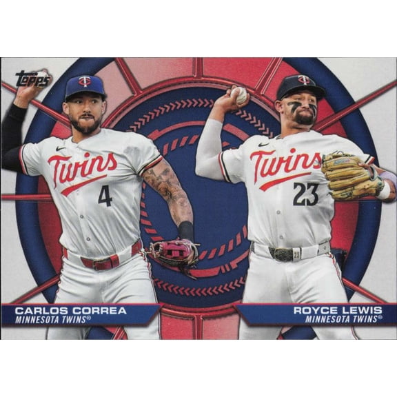 2025 TOPPS SERIES 2 DYNAMIC DUOS #DD-11 CARLOS CORREA/ROYCE LEWIS MINNESOTA TWINS