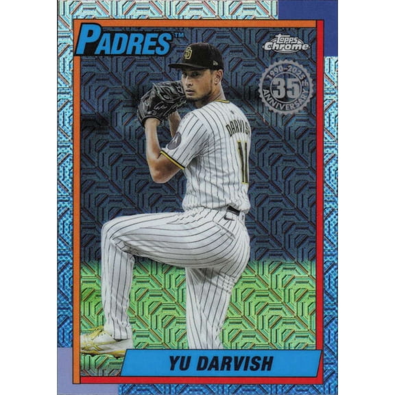 2025 TOPPS UPDATE 1990 TOPPS SILVER PACK CHROME #U90C-79 YU DARVISH SAN DIEGO PADRES
