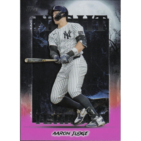 2025 TOPPS UPDATE NIGHT TERRORS PINK FOIL #NT-1 AARON JUDGE NEW YORK YANKEES