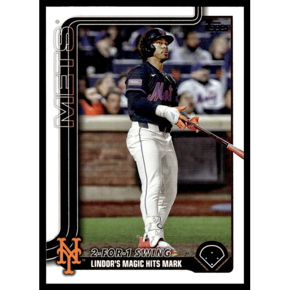 2025 TOPPS UPDATE #US290 FRANCISCO LINDOR SEASON HIGHLIGHTS/CHECKLIST NEW YORK METS