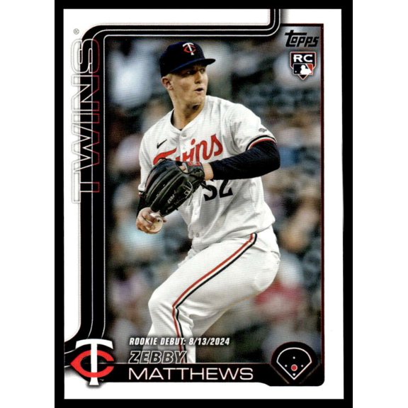 2025 TOPPS UPDATE #US37 ZEBBY MATTHEWS ROOKIE DEBUT MINNESOTA TWINS