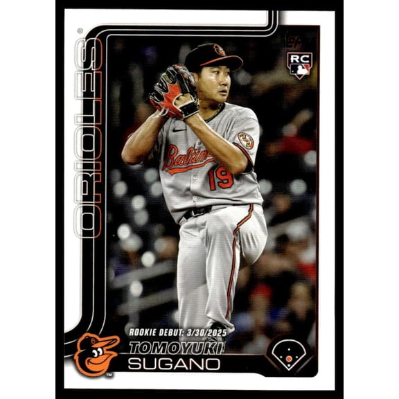 2025 TOPPS UPDATE #US55 TOMOYUKI SUGANO ROOKIE DEBUT BALTIMORE ORIOLES