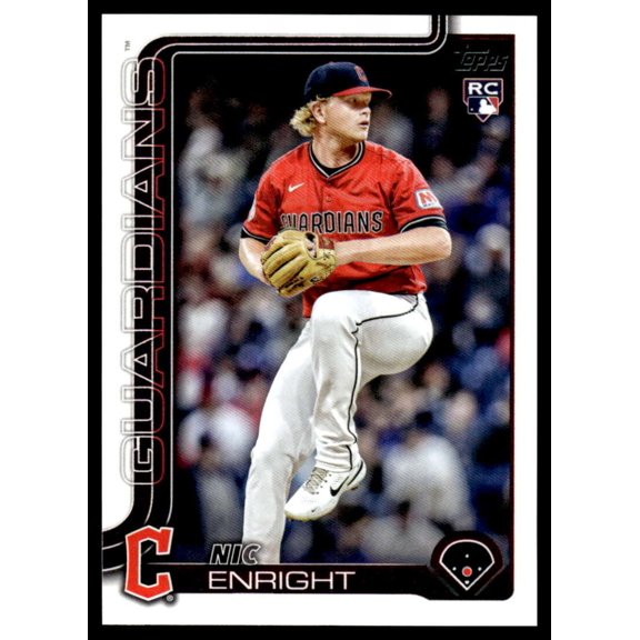 2025 TOPPS UPDATE #US67 NIC ENRIGHT RC CLEVELAND GUARDIANS