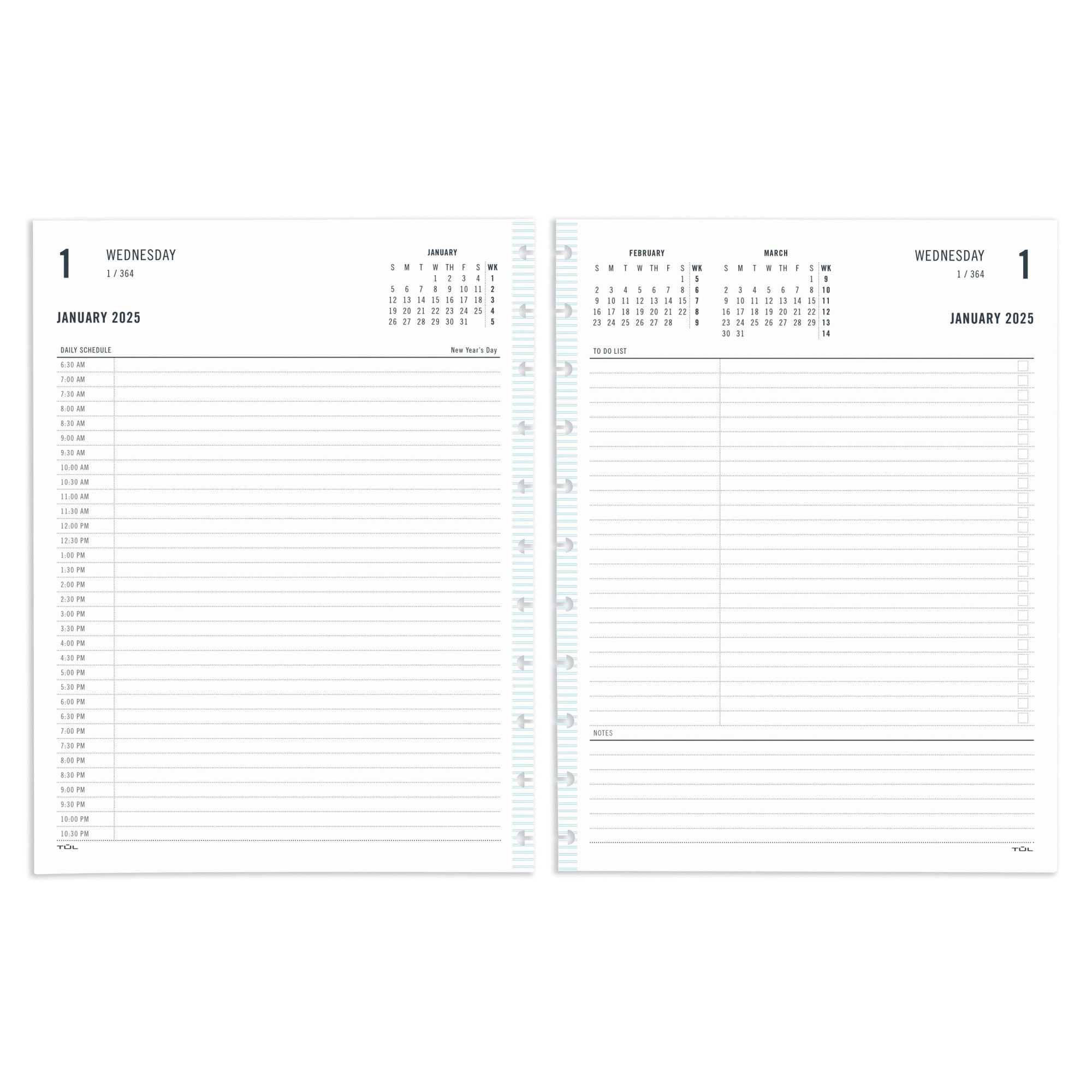 2025 TUL® Discbound Daily Planner Refill Pages, Letter Size, Fashion