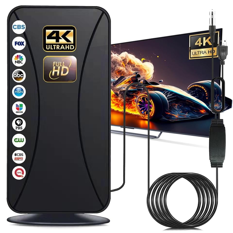 2025 TV Antenna, 999+ Mile Long Range TV Antenna for Smart TVs and All ...