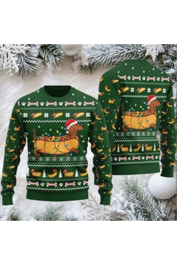 2025 Taco Dachshund Christmas Sweater