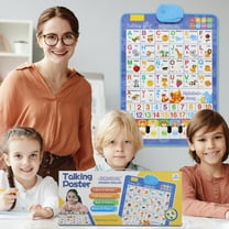 2025 Talking Wall Chart – English & Spanish Learning Through Entertainment Poster, Songs, ABCs, Numbers & Piano, Touch-Activated Toys for 1–6 Year Olds 1PC