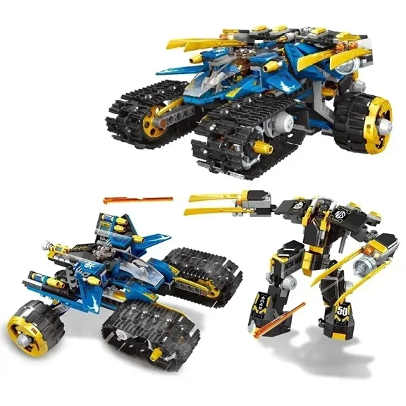 2025 Technical Ninja Thunder Raider Mechanical Warrior Robot Mecha Building Blocks War  Model Toys For Kids Adult Gift