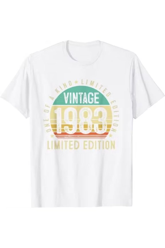 2025 The Best Birthday Present Ever T Shirt for Men and Women Year Old Gifts Vintage 1983 Limited Edition Birthday T-Shirt