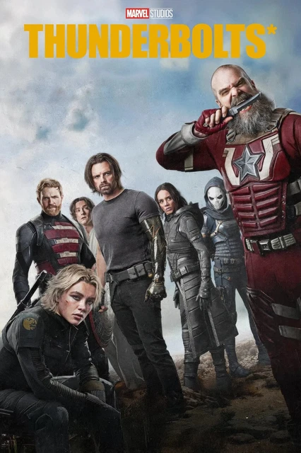 2025 Thunderbolts Movie Poster Florence Pugh Marvel Sebastian Stan ...