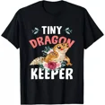 thumbnail image 1 of 2025/Tiny Dragon Keeper Leopard Gecko Lover Lizard Reptile Flower Gift Unisex T-, 1 of 2
