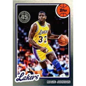 2025 Topps 45th Anniversary Silver Foil Basketball Card 80BK-3 Magic Johnson Lakers Los Angeles Lakers NBA Basketball Trading Card