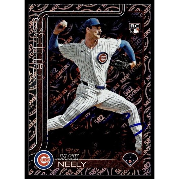 2025 Topps 582 Montgomery Baseball Card Jack Neely RC #478 Chicago Cubs Signed Autographed Baseball Trading Card