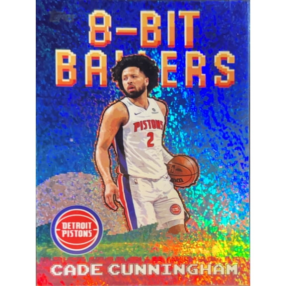 2025 Topps 8-Bit Ballers Cade Cunningham #8B-1 Detroit Pistons NBA Basketball Trading Card