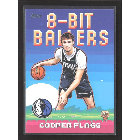 2025 Topps 8-Bit Ballers Cooper Flagg #8B-31 RC Dallas Mavericks Basketball Card Dallas Mavericks NBA Basketball Trading Card