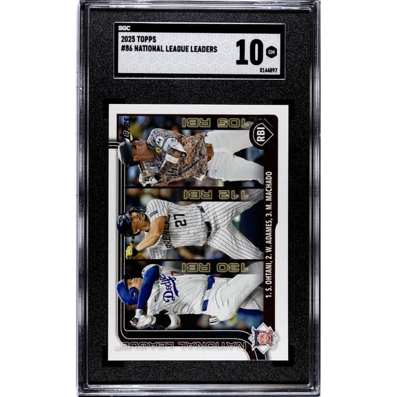 2025 Topps #86 National League Leaders SGC 10