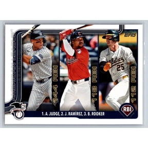 2025 Topps AL Leaders RBI #29 Aaron Judge Jose Ramirez Brent Rooker Baseball Card