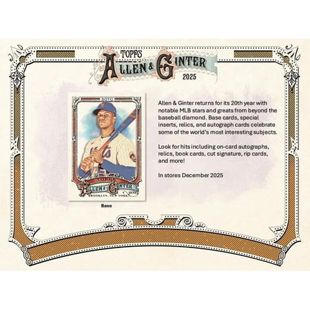 2025 Topps Allen & Ginter Blaster Box CASE (40)