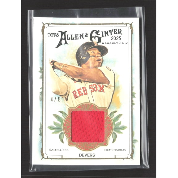 2025 Topps Allen & Ginter Rafael Devers #AGR-RD /5 Game-Used Memorabilia