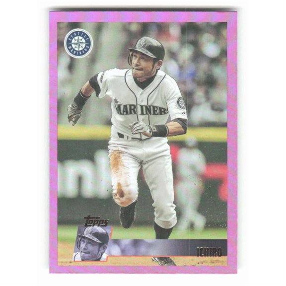 2025 Topps Archives Pink Foilboard #124 Ichiro 1996 Design Seattle Mariners MLB Baseball Trading Card