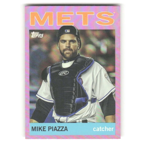 2025 Topps Archives Pink Foilboard #93 Mike Piazza 1964 Design New York Mets MLB Baseball Trading Card