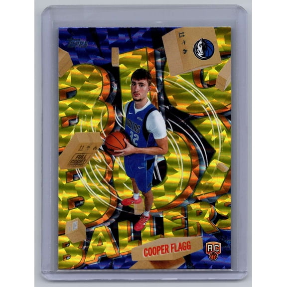 2025 Topps Big Box Ballers Cooper Flagg #BB-1 RC Basketball Card Dallas Mavericks Dallas Mavericks NBA Basketball Trading Card