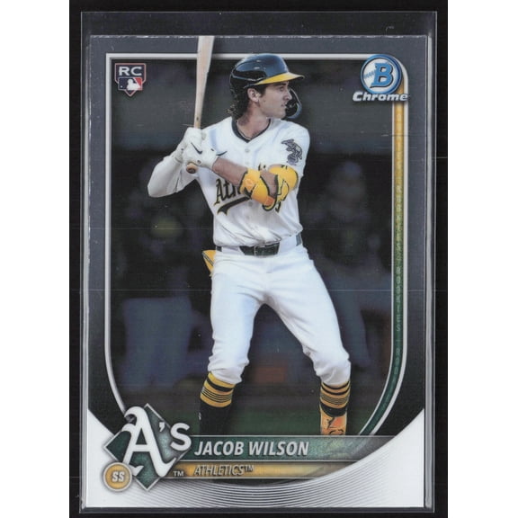 2025 Topps Bowman Chrome Jacob Wilson #1 RC Oakland Athletics Baseball Card