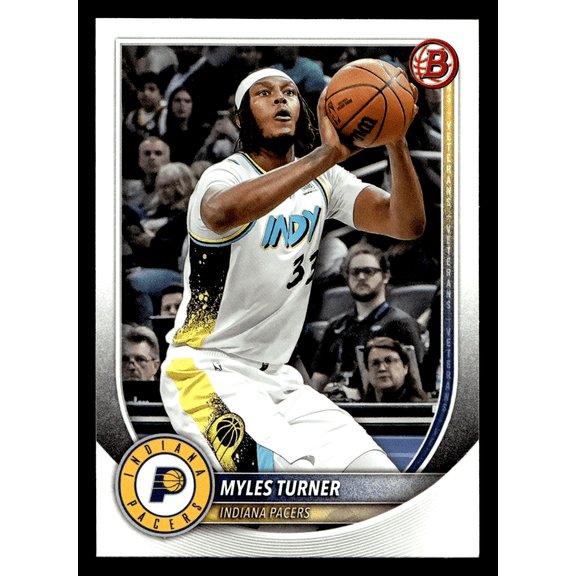 2025 Topps Bowman Myles Turner #161 Indiana Pacers NBA Basketball Trading Card