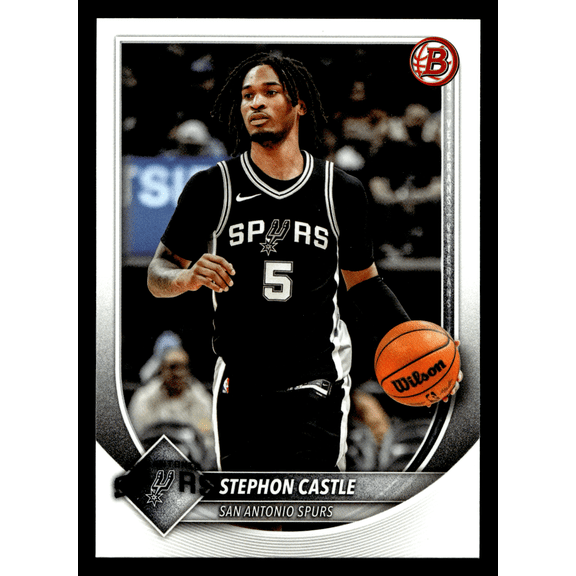 2025 Topps Bowman Stephon Castle #145 San Antonio Spurs NBA Basketball Trading Card