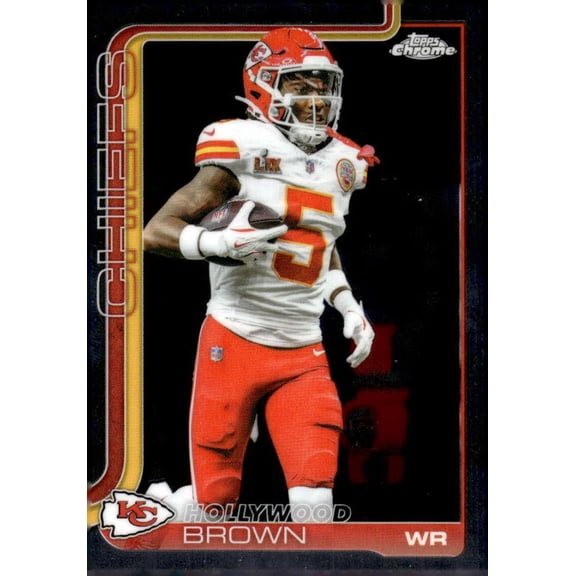 2025 Topps Chrome #146 Hollywood Brown Kansas City Chiefs NFL Football Base Trading Card