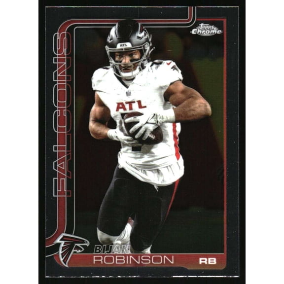 2025 Topps Chrome #16 Bijan Robinson Atlanta Falcons NFL Football Base Trading Card
