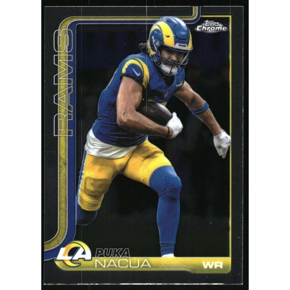 2025 Topps Chrome #166 Puka Nacua Los Angeles Rams NFL Football Base Trading Card