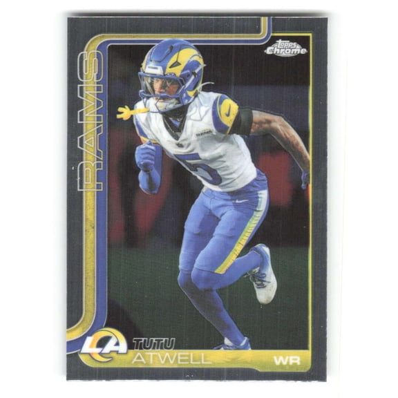 2025 Topps Chrome #167 Tutu Atwell Los Angeles Rams NFL Football Base Trading Card