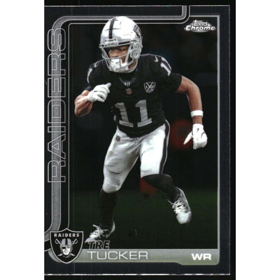 2025 Topps Chrome #175 Tre Tucker Las Vegas Raiders NFL Football Base Trading Card
