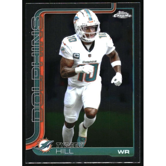2025 Topps Chrome #185 Tyreek Hill Miami Dolphins NFL Football Base Trading Card