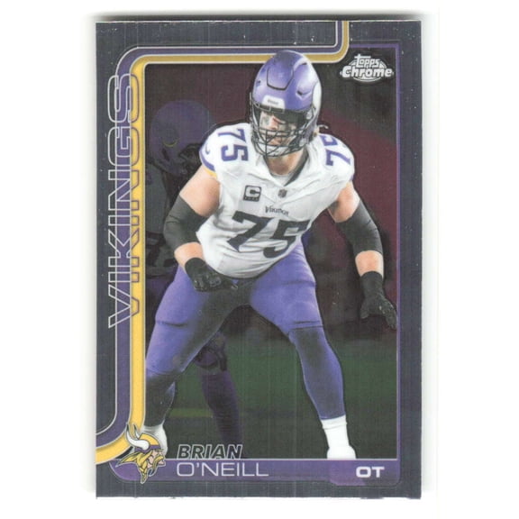 2025 Topps Chrome #196 Brian O'Neill Minnesota Vikings NFL Football Base Trading Card