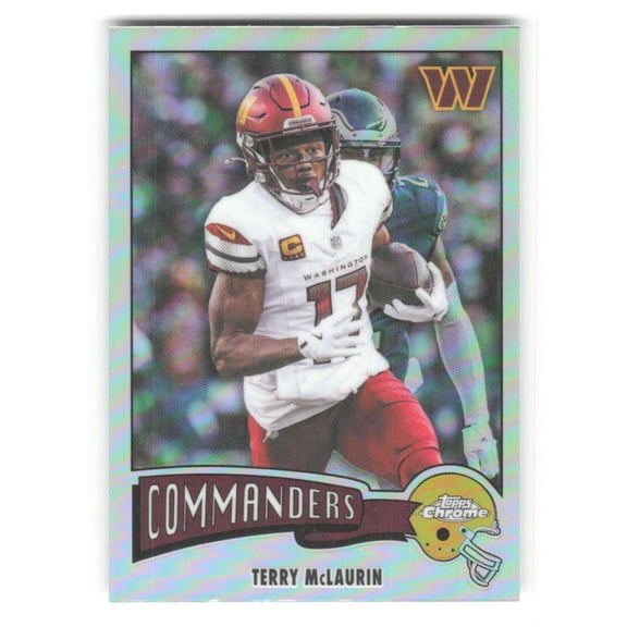 2025 Topps Chrome 1975 Topps Refractor #1975-35 Terry McLaurin Washington Commanders  NFL Trading Card