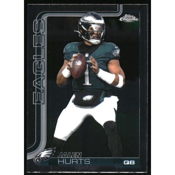 2025 Topps Chrome #247 Jalen Hurts Philadelphia Eagles NFL Football Base Trading Card